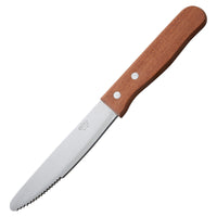 Winco KB-15W 10 Inch Blade 5 Inch Heavy Duty Knife Oak Wood Handle