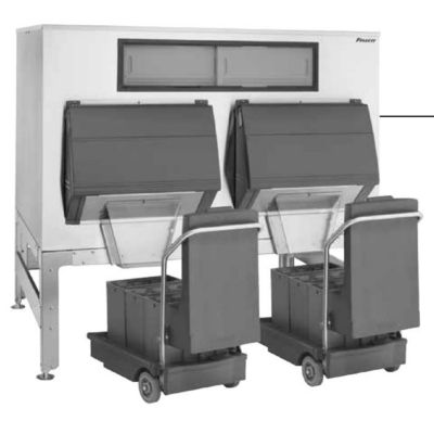 Follett - DEV2100SG-72-75 - Double Door Ice Storage and Dispensing System with 2 SmartCART 75