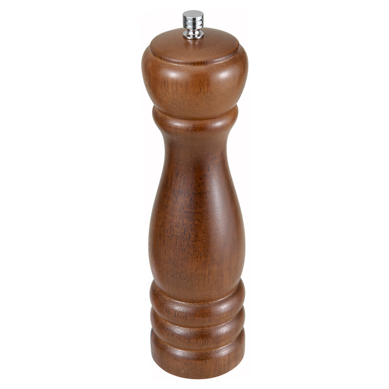 Winco WPM-08 8 Inch Rubberwood Pepper Mill with Zinc Alloy Grinder