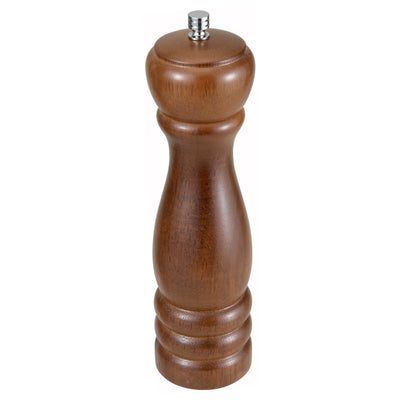 Winco WPM-08 8 Inch Rubberwood Pepper Mill with Zinc Alloy Grinder