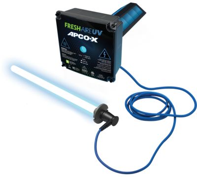 Fresh-Aire UV - TUV-APCOX-DI3-P - In-duct Purifier with V-twin carbon, 110-277 VAC power supply with plug, & (2) 3yr UVC lamp