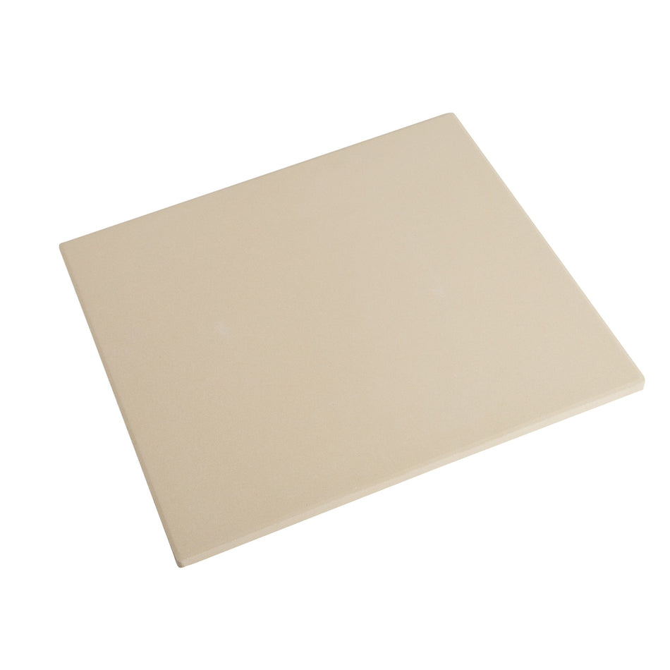 Winco KCH-09011 14 Inch Pizza Stone Rectangular Beige Cordierite Old Stone