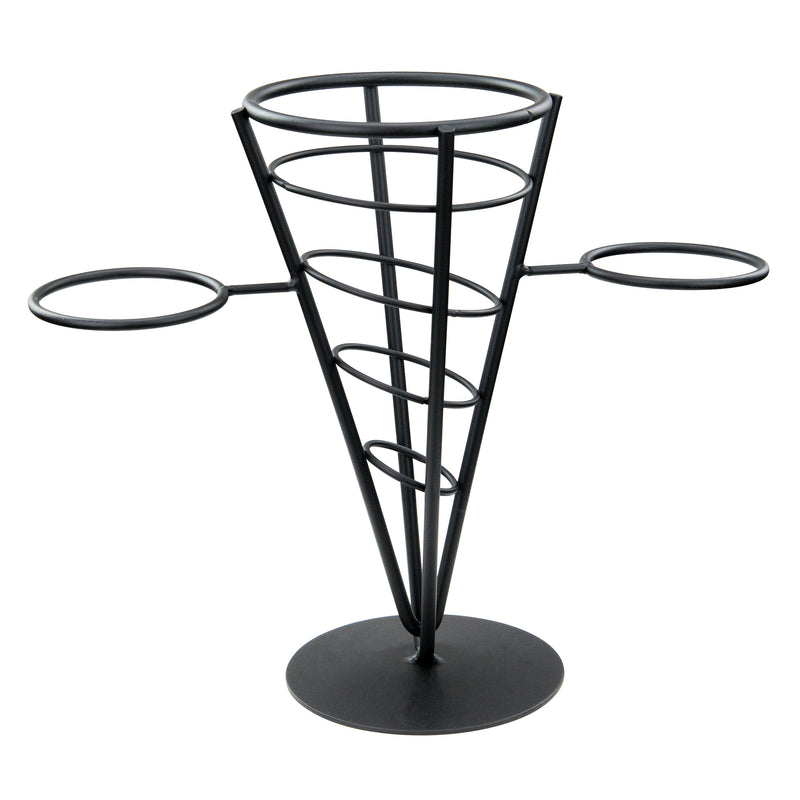 Winco WBKH-5 4-5/8 Inch Diameter Round French Fry Basket Wire Conical Black Metal