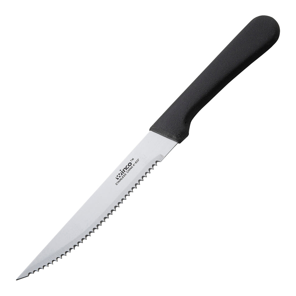 Winco K-60P Steak Knives, 5" Blade, Pointed Tip