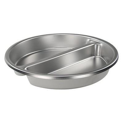 Winco 6 Quart Divided Round Chafer Food Pan - Stainless Steel