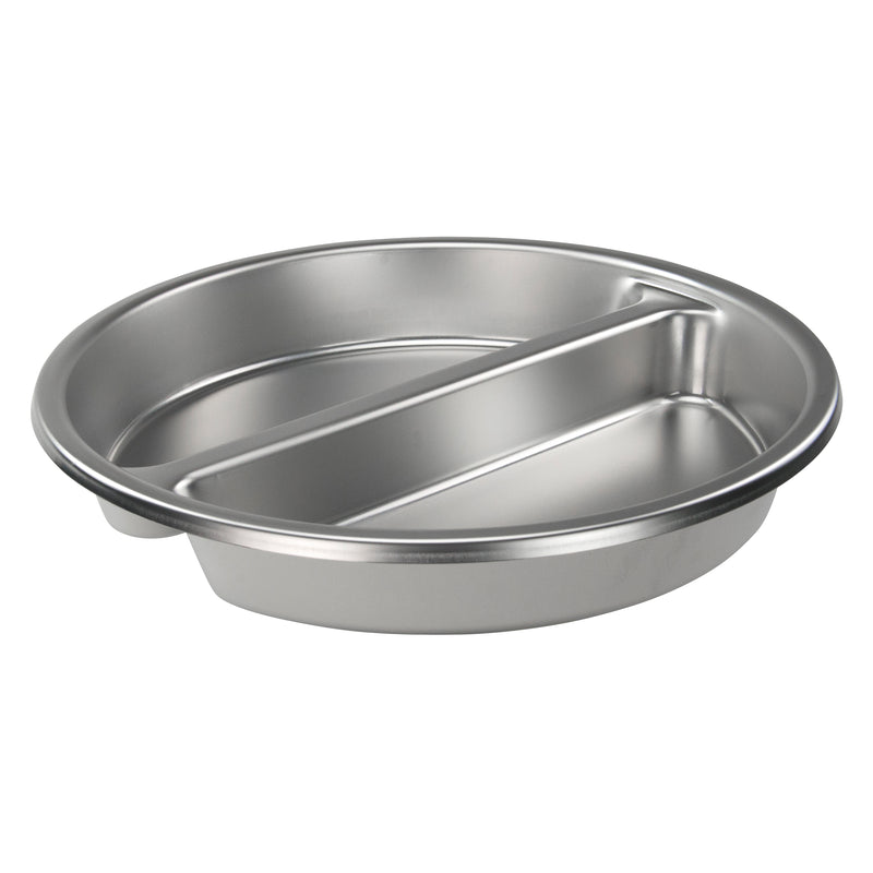 Winco 6 Quart Divided Round Chafer Food Pan - Stainless Steel