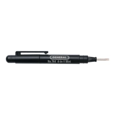 GENERAL® Screwdriver 5-1/8" 4-in-1 Pocket 6-T744