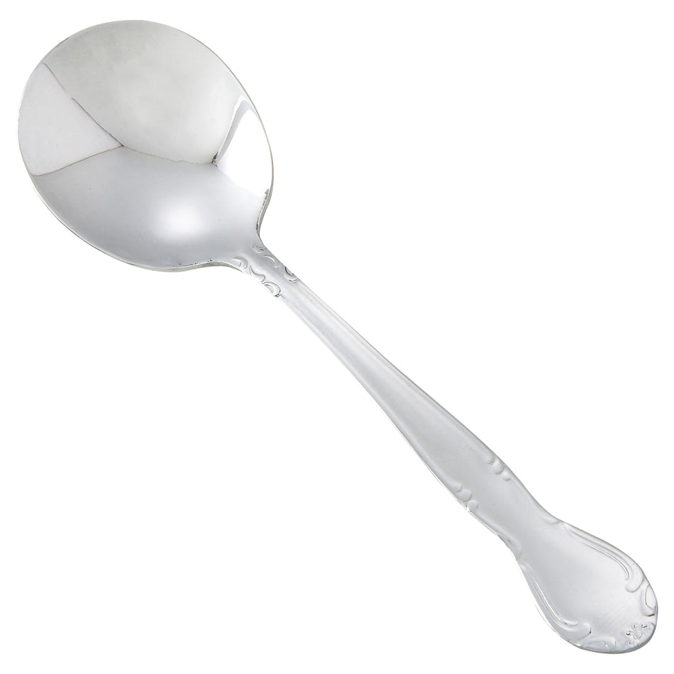 12 pack Winco 0024-04 Elegance Mirror Bouillon Spoon, 18/0 Heavyweight