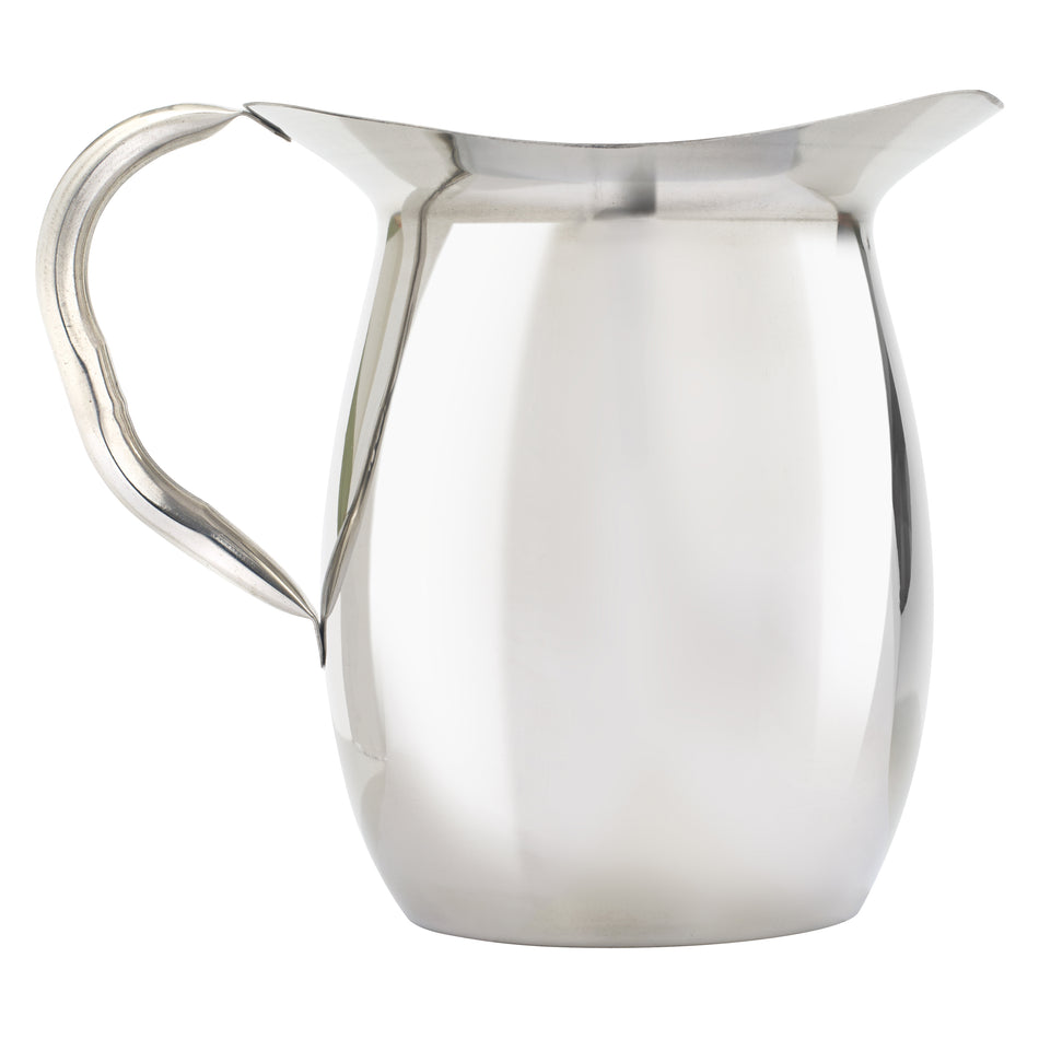 Winco WPB-3C 3 Qt S/S Bell Pitcher with Ice Guard