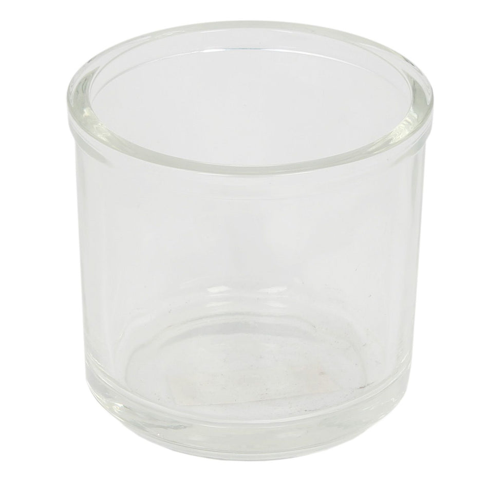 7 oz, 3-1/8" Diameter x 2-7/8" Height, Condiment Jar, Glass Body with Stainless Steel Lid