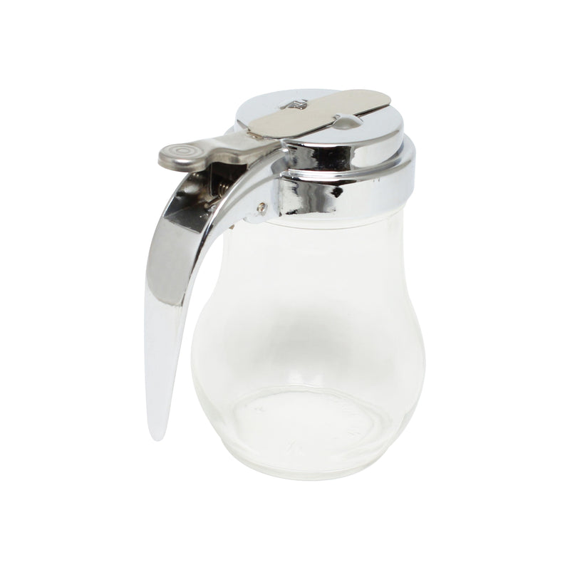 Thunder Group GLTWSY006 6 Oz Syrup Dispenser Open Handle Cast Zinc Glass