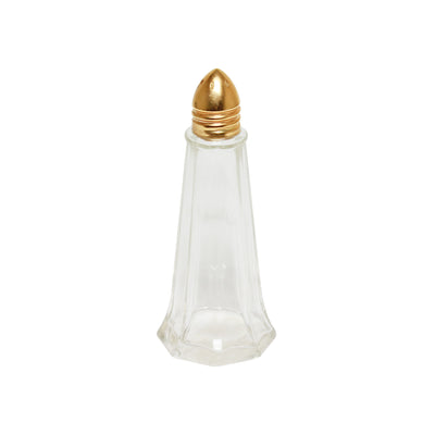 Thunder Group GLTWTS201 1 Oz Salt Pepper Shaker Glass Base Gold Plated Bullet Cap