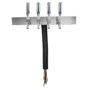 Micro Matic UCM-4-SSKR 21-1/2 Inch Glycol Cooled Draft Beer Dispenser Stainless Steel with Four Faucets