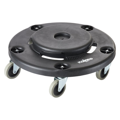 Winco DLR-18 18 Inch Dolly Heavy Duty Black Plastic for Transport