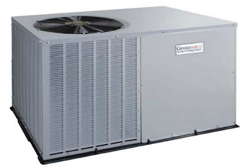 GrandAire WJH460000K000K 5 Ton 14 SEER Packaged Heat Pump, 208-230V/1-Phase/60Hz, R-410A