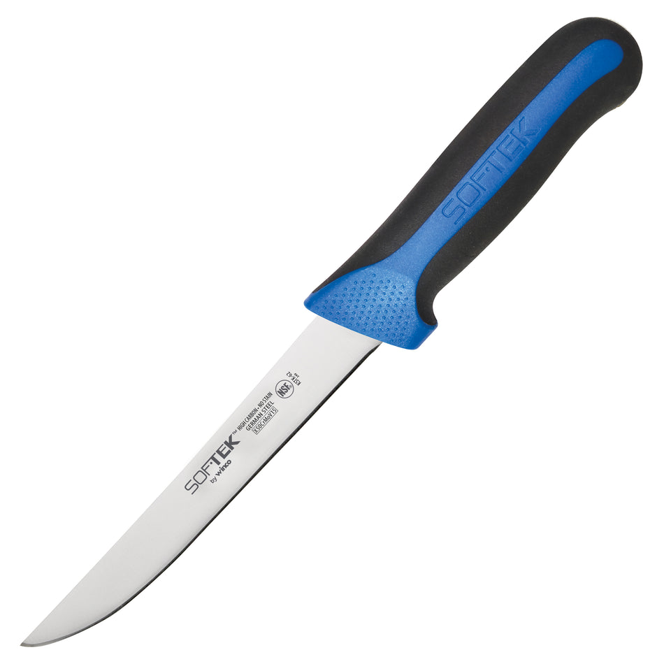 Winco KSTK-62 6 Inch Blade Boning Knife High Carbon Steel Non-Slip TPR Handle