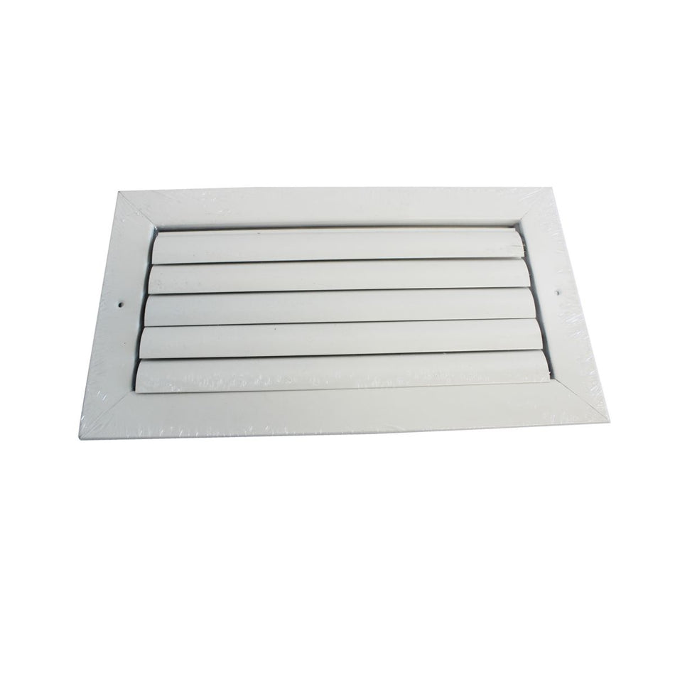 Grille Tech CL1M1606, 16x6 1-Way Air Register, White Aluminum Sidewall & Ceiling Air Vent with Multi-Shutter Damper
