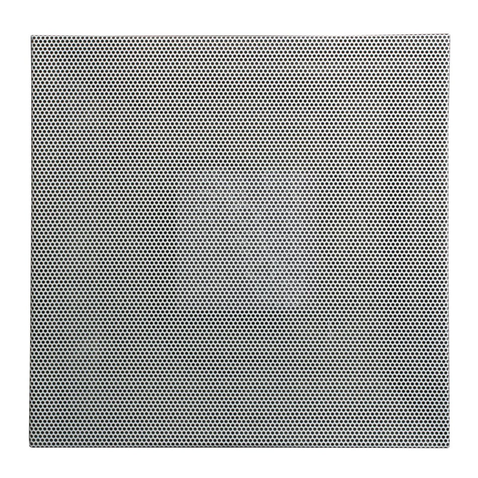Grille Tech PDB, 24x24 Perforated T-Bar Lay-In Return Air Grille, White Steel Wall & Ceiling Vent Cover