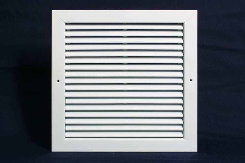 Grille Tech RA2004, 20x4 Return Air Filter Grille, White Aluminum Filter Back Vent Cover