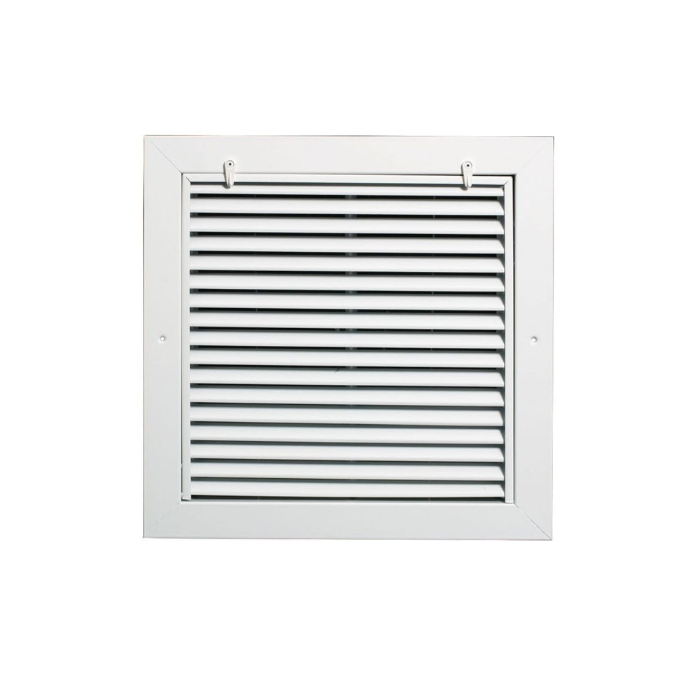 Grille Tech RAFGS1208, 12x8 Return Air Filter Grille, White Aluminum Filter Back Vent Cover, Fits 12x8x1 Filter