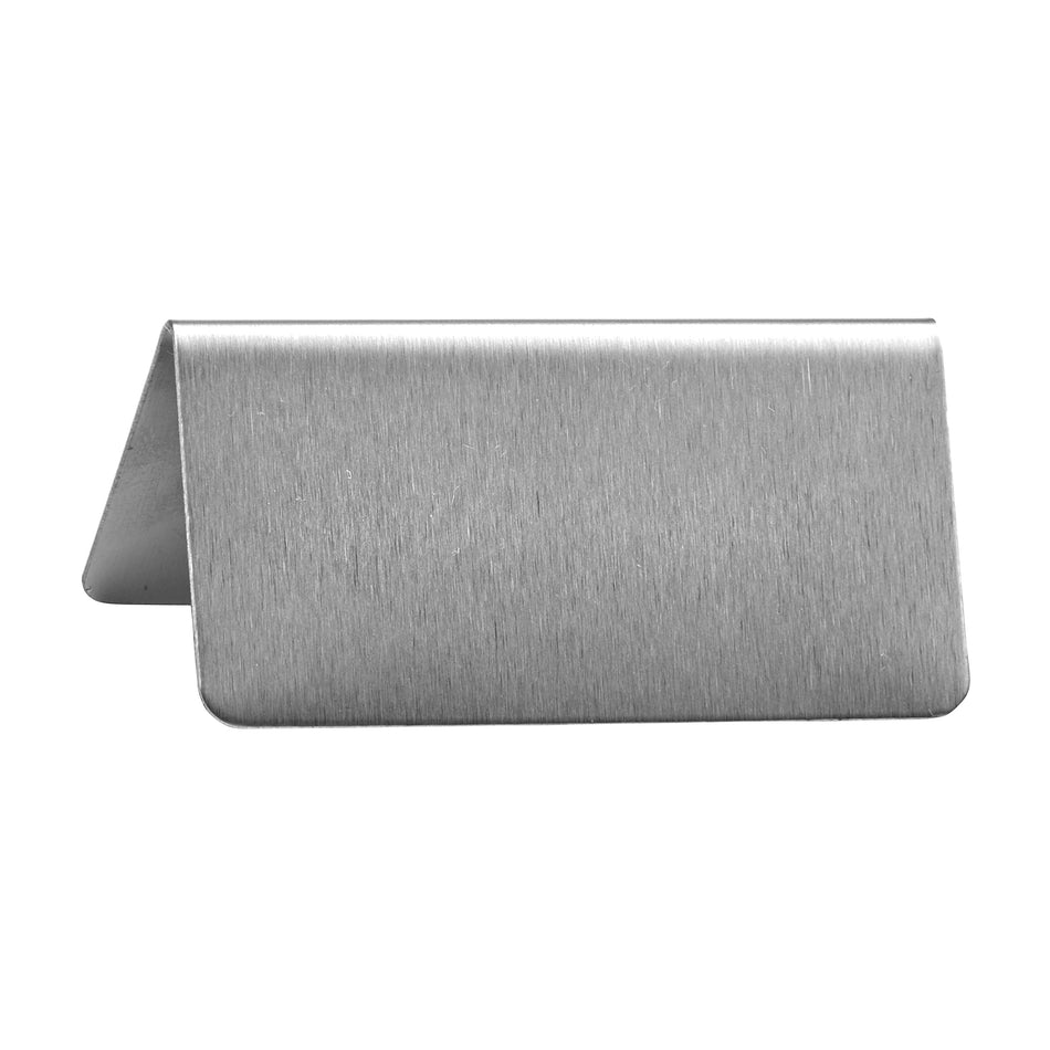 Winco SGN-100 3 Inch Blank Beverage Tent Sign Stainless Steel