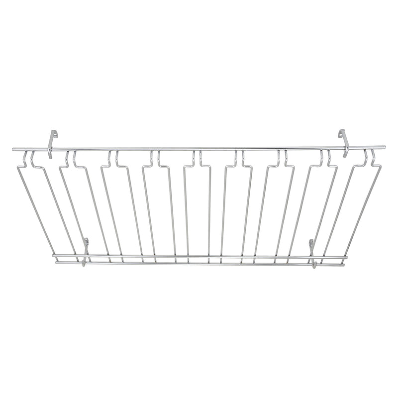 Winco GHC-1836 36 Inch Overhead Glass Rack Chrome Plated with 8 Channels