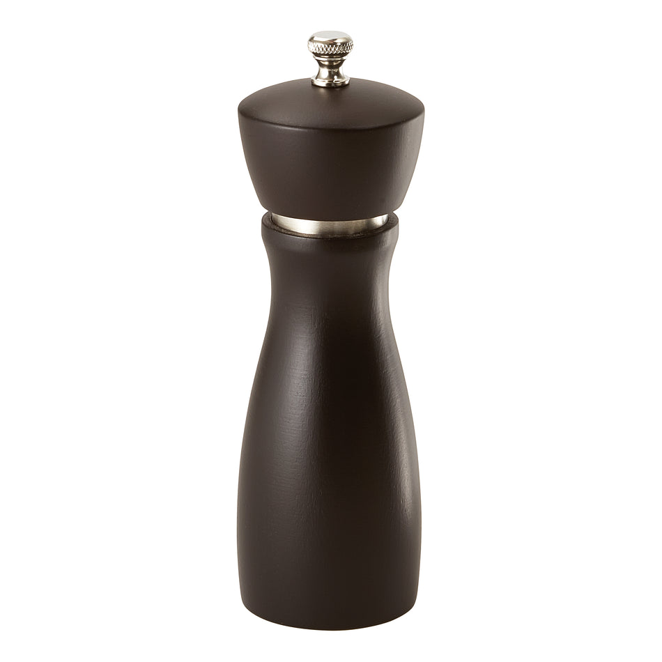 Winco WPM-6CD 6" Maestro Gourmet Peppermill, Dark Espresso Wood