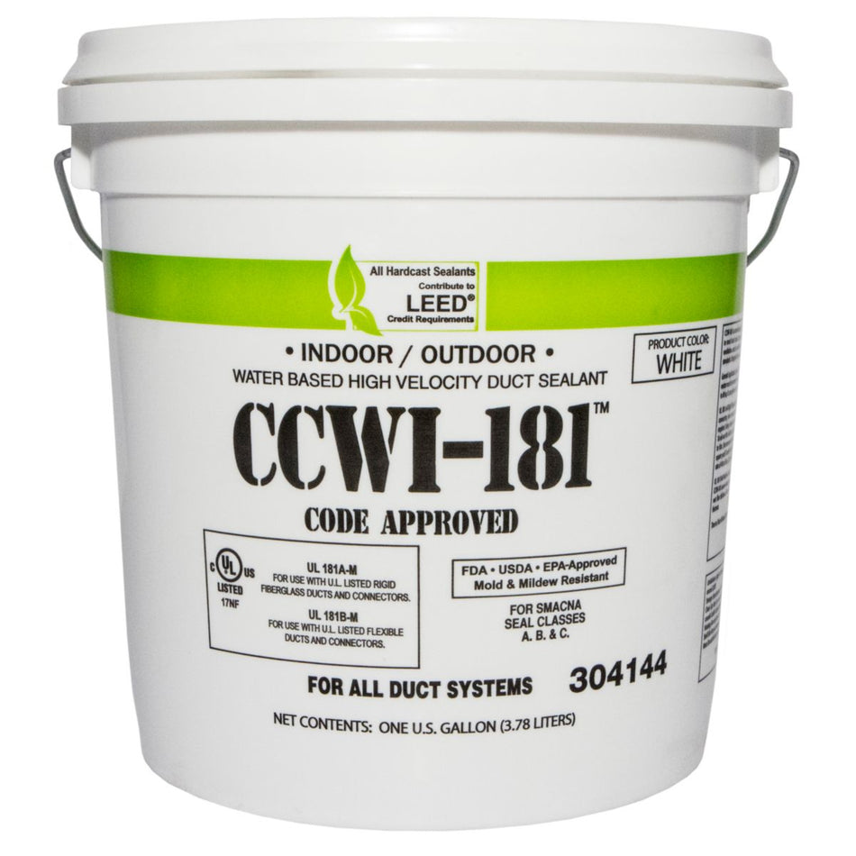 Hardcast/Carlisle 304144, CCWI-181 Water Based Duct Sealant White, 1 Gallon