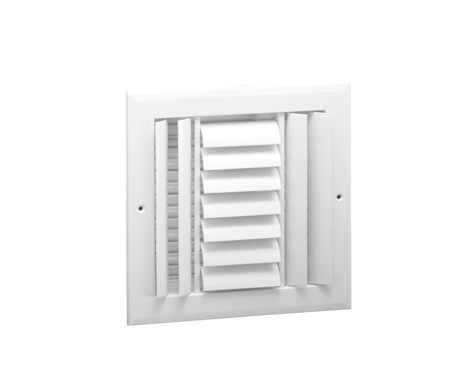 Hart & Cooley 026806, 12x8 3-Way Air Register, White Aluminum Sidewall & Ceiling Air Vent, A613MS Series