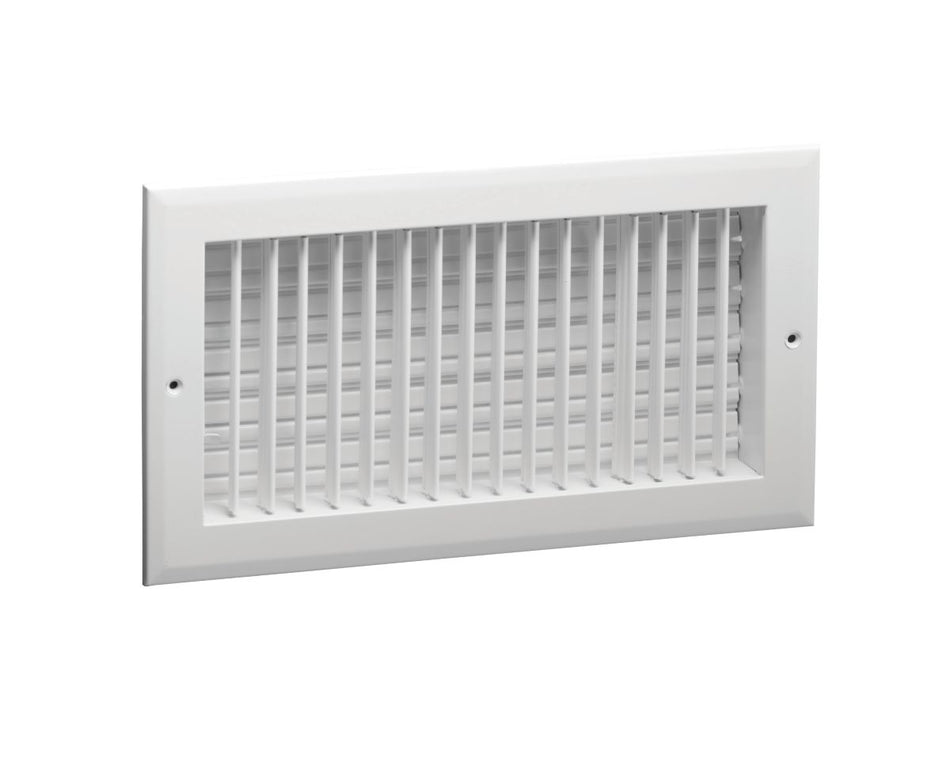 Hart & Cooley 026819, 12x12 Vertical Fin Air Register, White Aluminum Sidewall & Ceiling Air Vent, A618MS Series