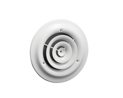 Hart & Cooley 012901, 8 Ceiling Diffuser, White Steel Ceiling Air Vent