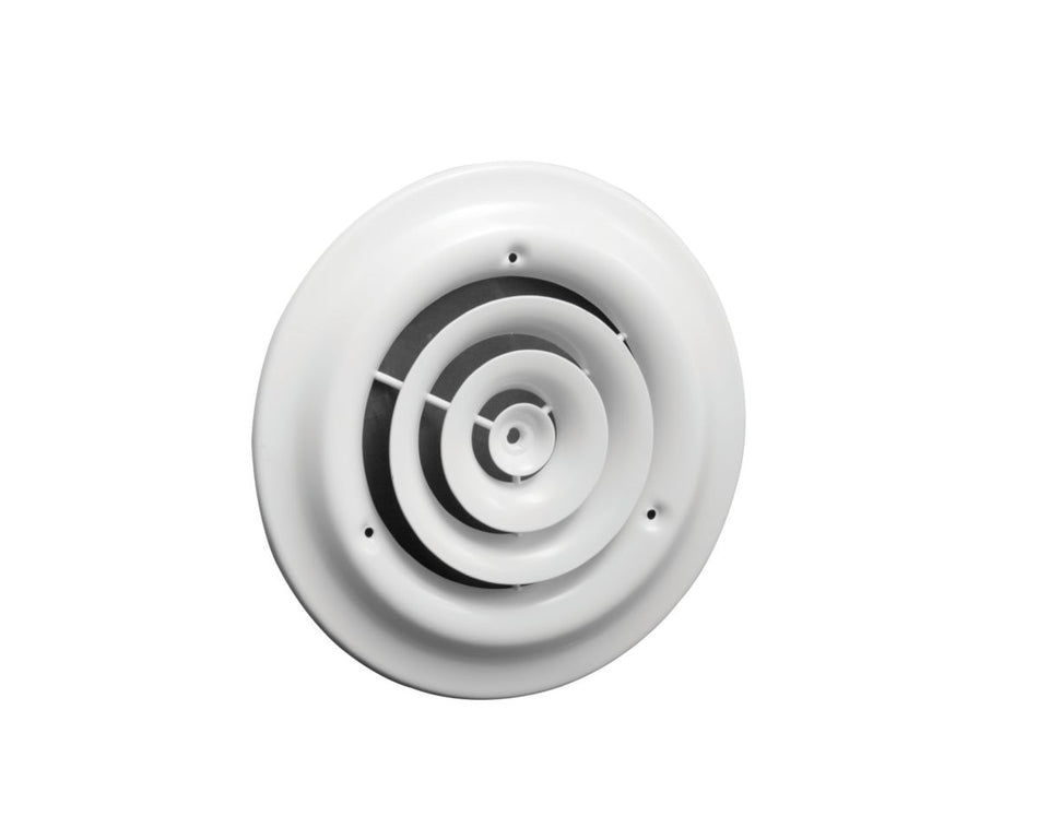 Hart & Cooley 012900, 6 Ceiling Diffuser, White Steel Ceiling Air Vent
