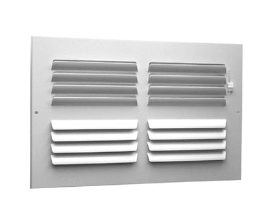 Hart & Cooley 013448, 12x6 Air Register, White Steel Sidewall & Ceiling Air Vent, 302 Series