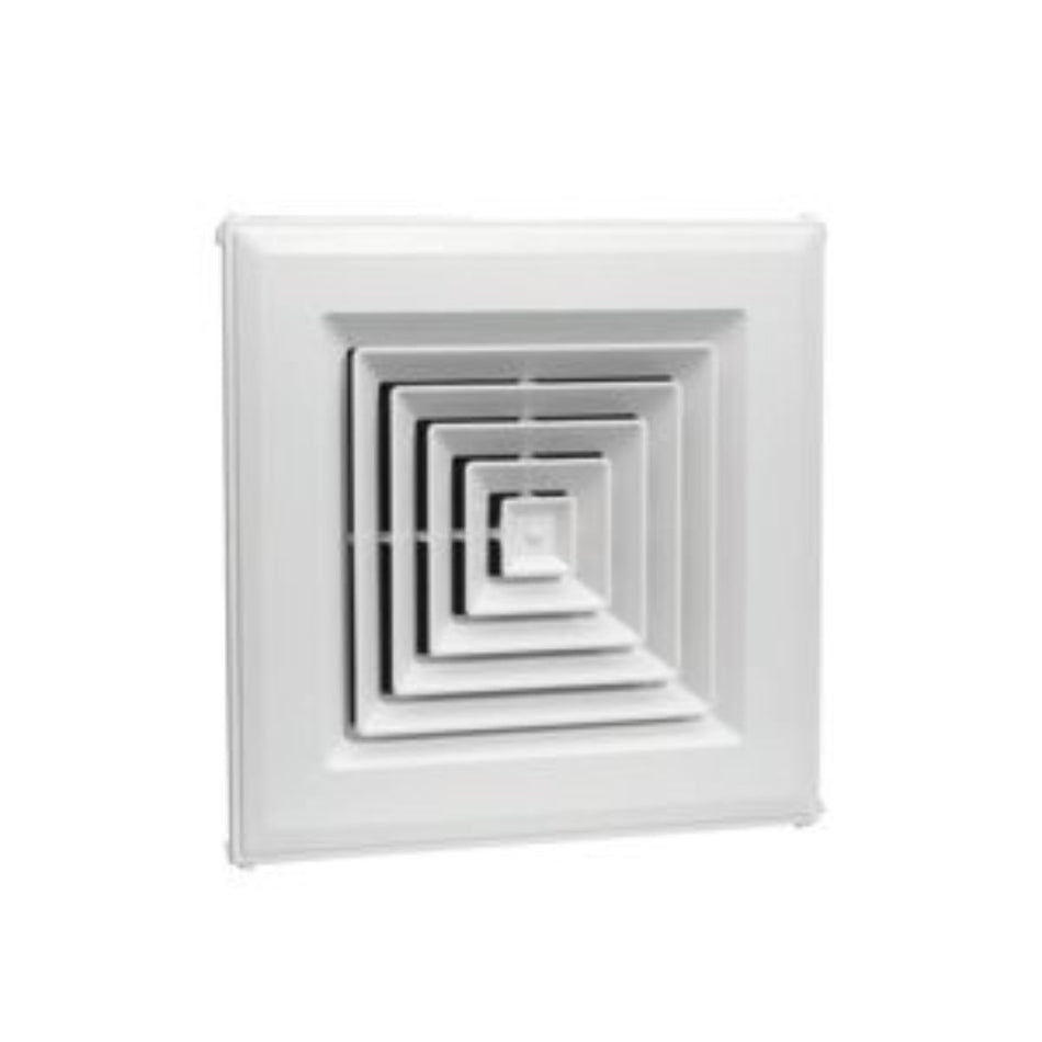 Hart & Cooley 550836, 24x24 4-Way Ceiling Diffuser, White Engineered Ceiling Air Vent