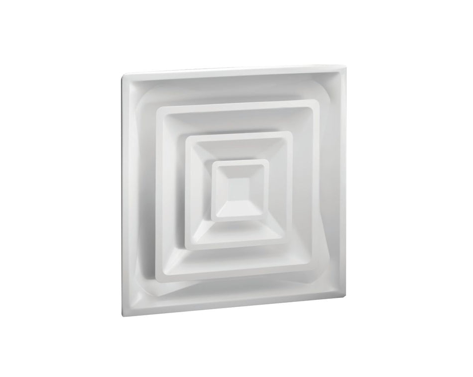 Hart & Cooley 573892, 4-way,6to12collar 4-Way Ceiling Diffuser, Silver Steel Ceiling Air Vent