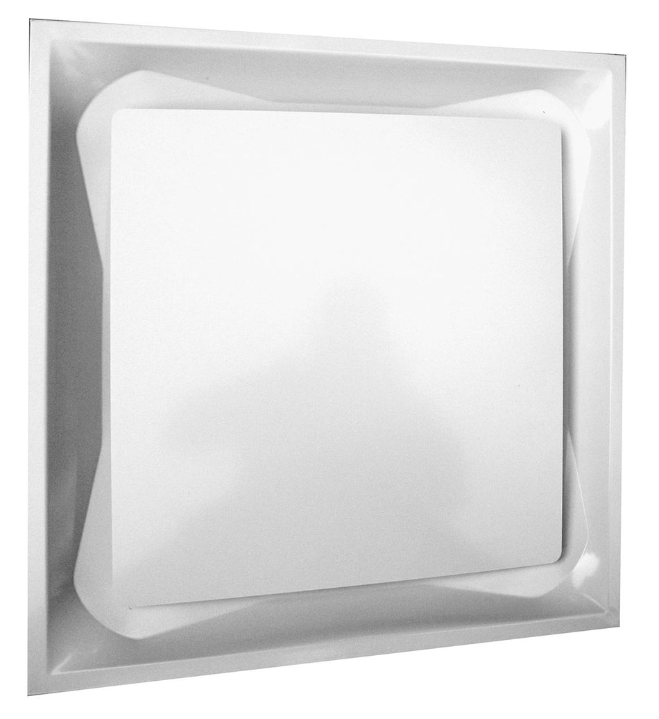 Hart & Cooley 580463, 6x6 Ceiling Diffuser, White Steel Ceiling Air Vent