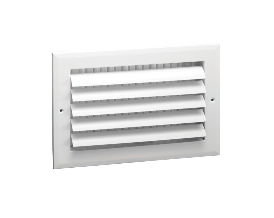 Hart & Cooley 581000, 8x6 1-Way Air Register, White Aluminum Sidewall & Ceiling Air Vent with Multi-Shutter Damper, A611MS Series