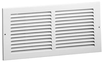 Hart & Cooley 043310, 10x10 Return Air Grille, White Steel Wall & Ceiling Vent Cover, 672 Series