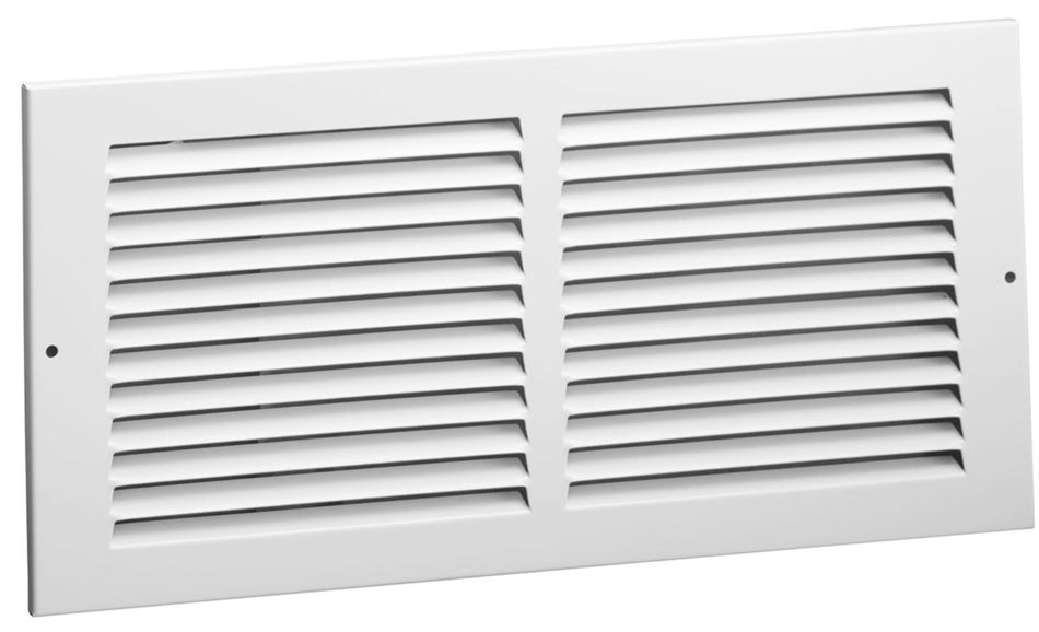 Hart & Cooley 703989, 30x8 Return Air Grille, White Steel Wall & Ceiling Vent Cover