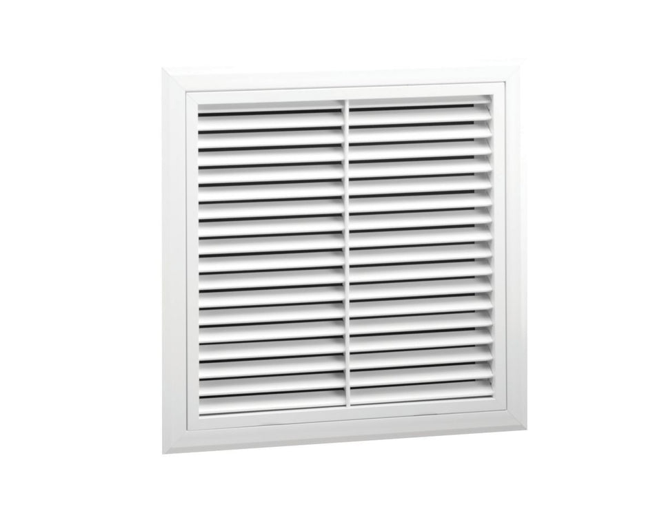 Hart & Cooley 067043, 20x18 Return Air Filter Grille, White Aluminum Filter Back Vent Cover, Fits 193/4x173/4x1 Filter, RHF45 Series