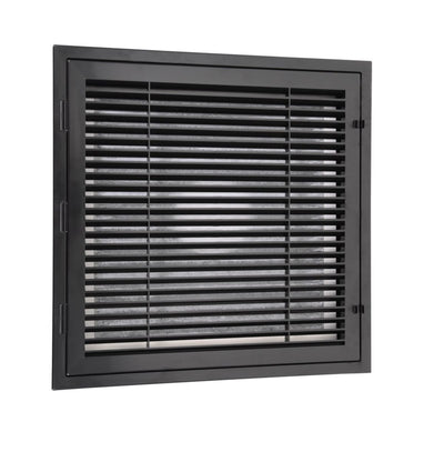HaVACo Quick Connect HT-2X2-RTN-BK, 24x24 Return Air Filter Grille, Black Plastic Filter Back Vent Cover, Fits 20x20x1or2 Filter