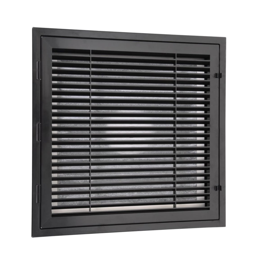 HaVACo Quick Connect HT-2X2-RTN-BK, 24x24 Return Air Filter Grille, Black Plastic Filter Back Vent Cover, Fits 20x20x1or2 Filter