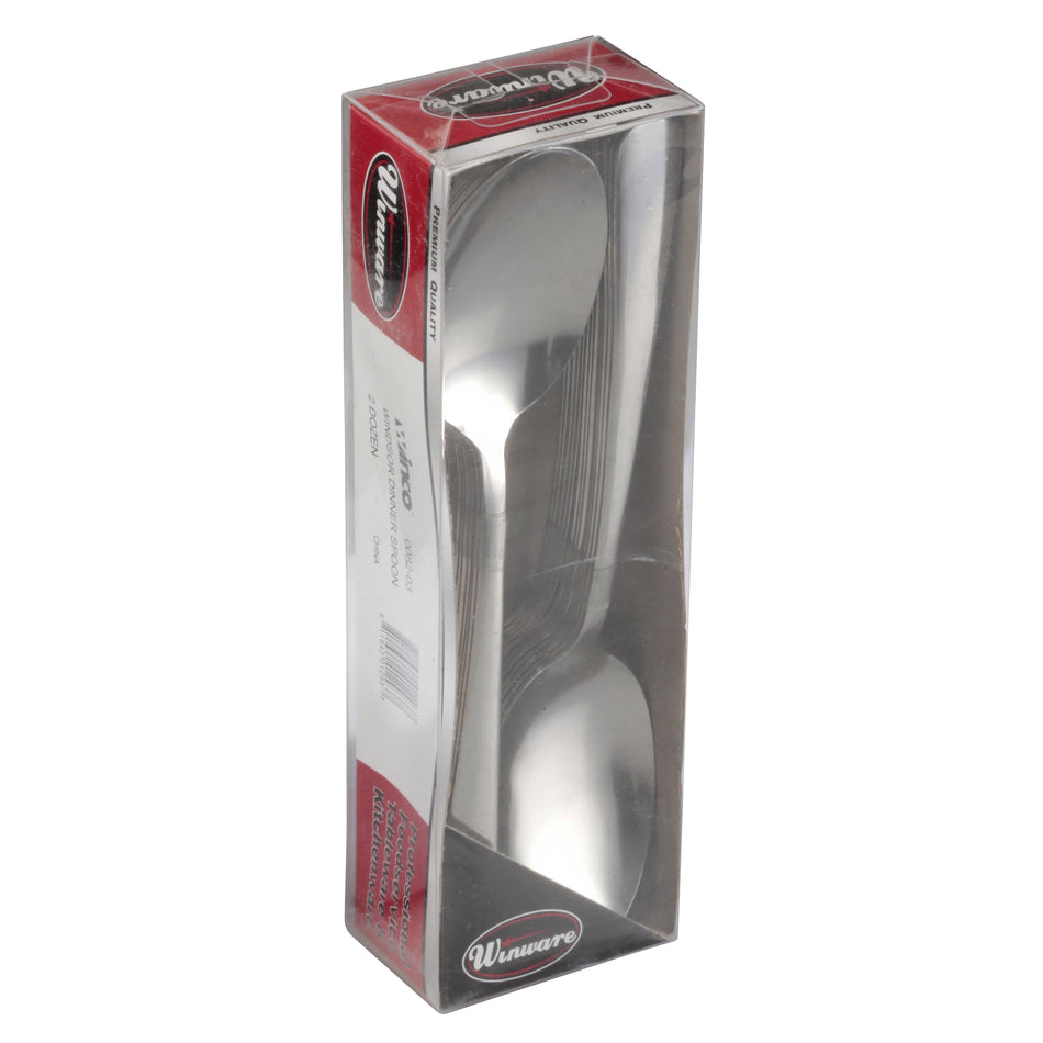 Winco 0082-03 Windsor Dinner Spoon, 2-doz/pk, 18/0 Medium Weight