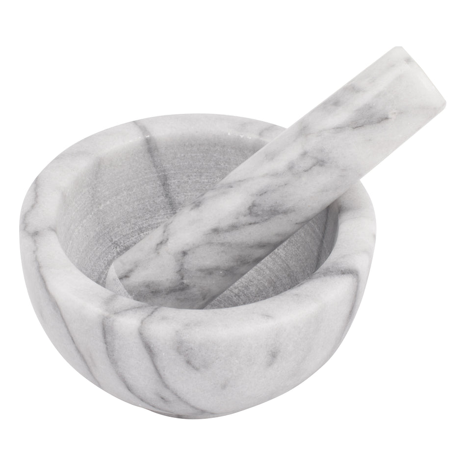 Winco MPS-42W 4-1/2 Inch Marble Mortar and Pestle Set with Pestle