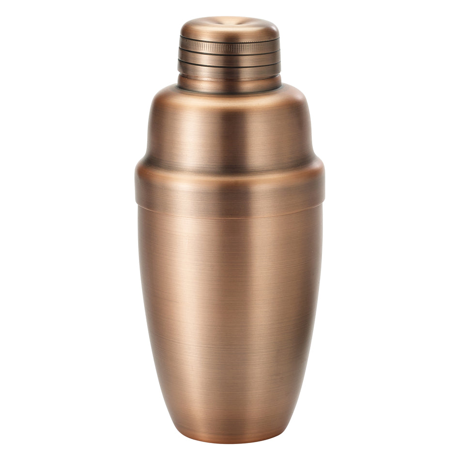Winco BASS-16AC After5 16 oz Bar Shaker, 3 Piece Set,  Antique Copper