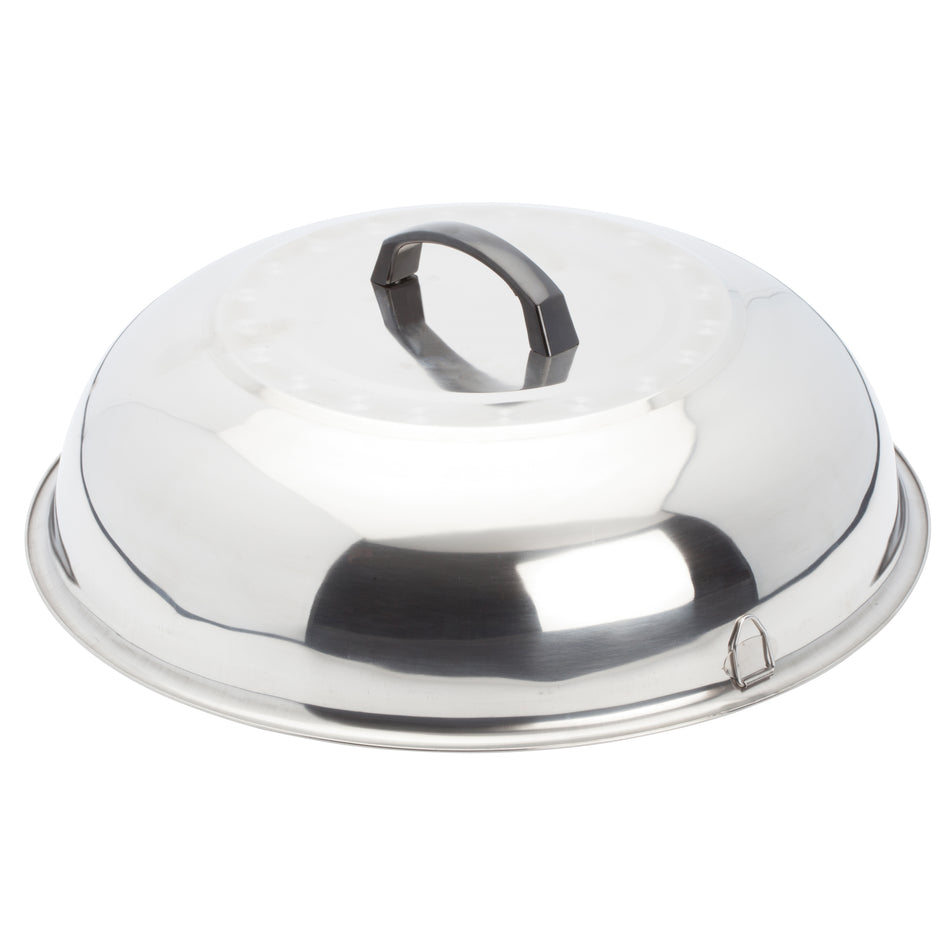 Winco WKCS-15 Stainless Steel Wok Cover - 15-3/8"