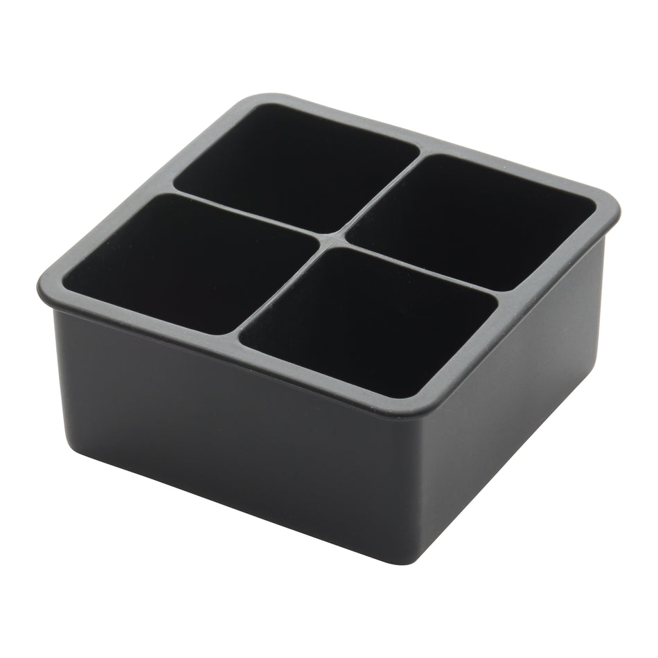 Winco ICCT-4R Ice Cube Tray 2 Inch Square Silicone Black - Ice Production
