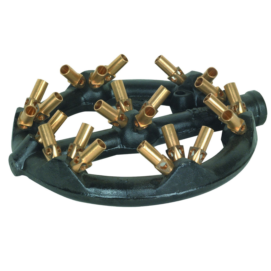 Jet Burner, 23 nozzles - Natural Gas, Cast Iron Base with Copper Nozzle, Made in Taiwan, 110,000 BTU