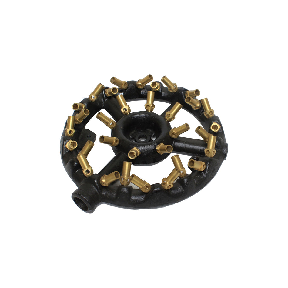 Jet Burner, 32 nozzles - Natural Gas, Cast Iron Base with Copper Nozzle, Made in Taiwan, 160,000 BTU