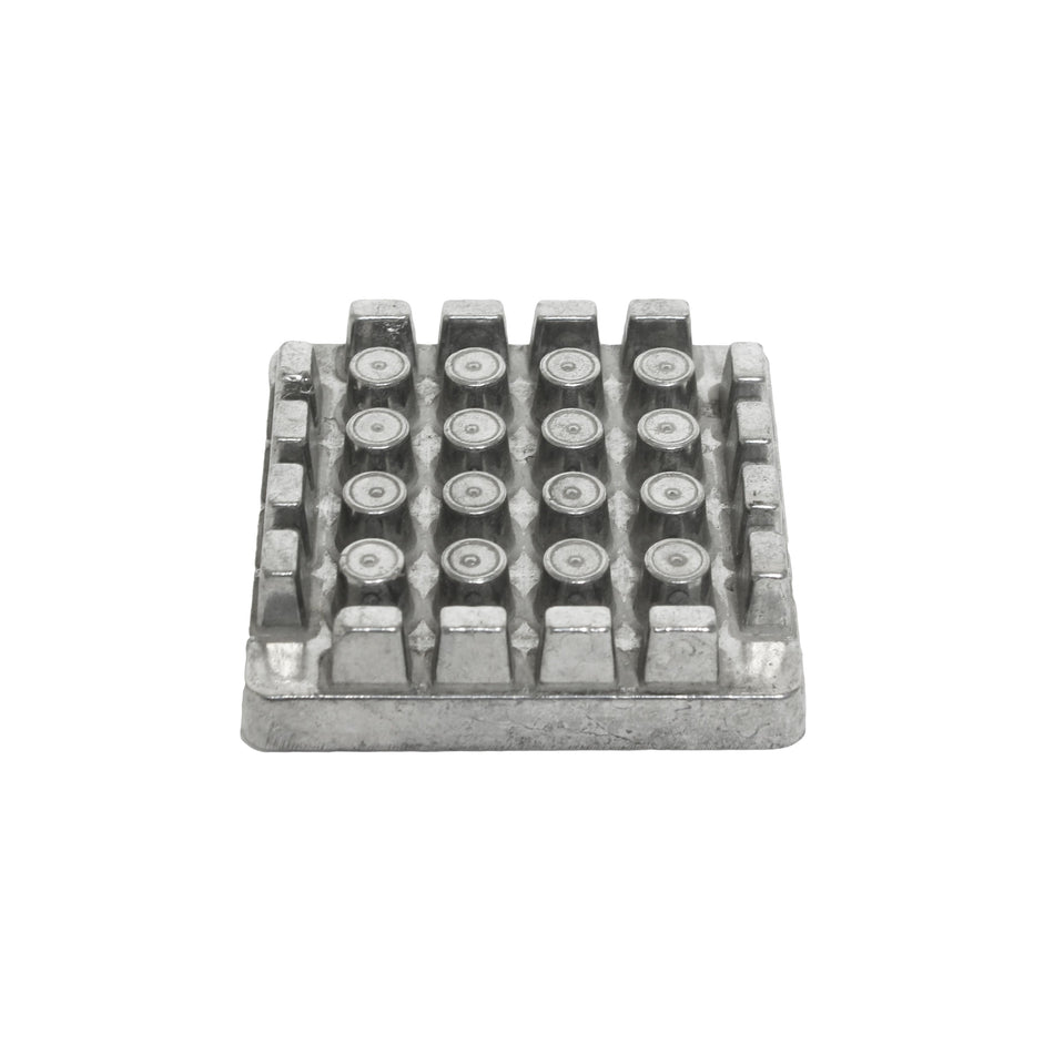 1/2" Blade, 3" x 3" x 1", Pusher Block For French Fry Cutter, Aluminum Frame with Stainless Steel Blade